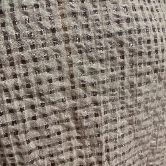 Sam and Lavi Ivory Honeycomb Check Shimmery Blouse Size M - Picture 6 of 8